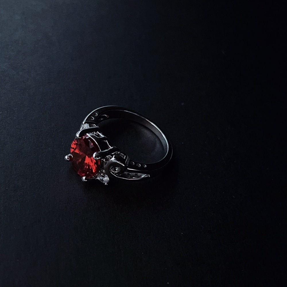 Silver Ring with Garnet